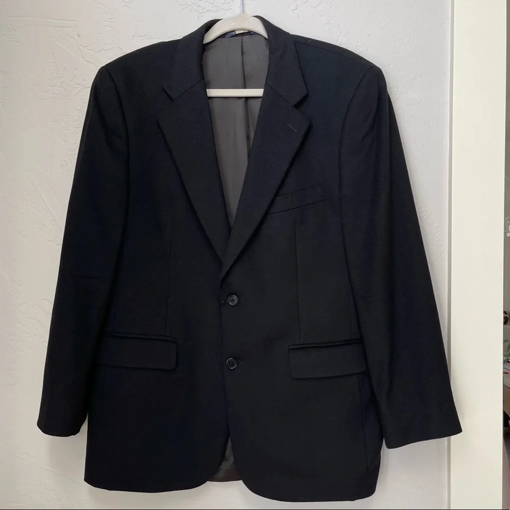 Brooks Brothers 2 Buttons 346 Black Wool Blazer/ Sport Coats Size:‎ 41R